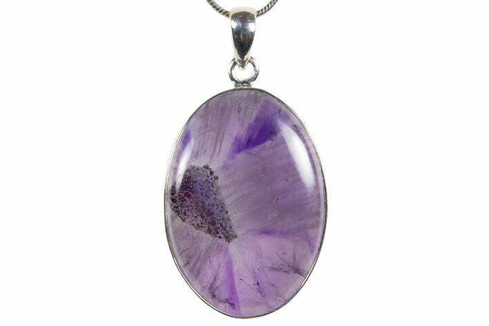 Polished Amethyst Pendant (Necklace) - Sterling Silver #345245